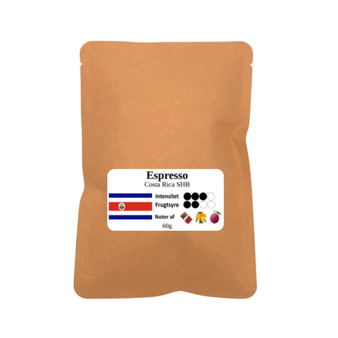 Espresso Costa Rica SHB hele bønner 60g