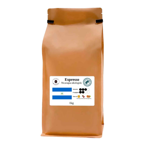 Espresso Nicaragua øko hele bønner 2kg