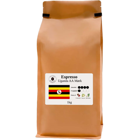 Espresso Uganda AA mørk hele bønner 4kg